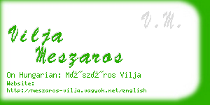 vilja meszaros business card
